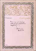 Thank you for the beautiful suite, fine food and marvellous hospitality. Signed, Bill Clinton, March 22, 2000